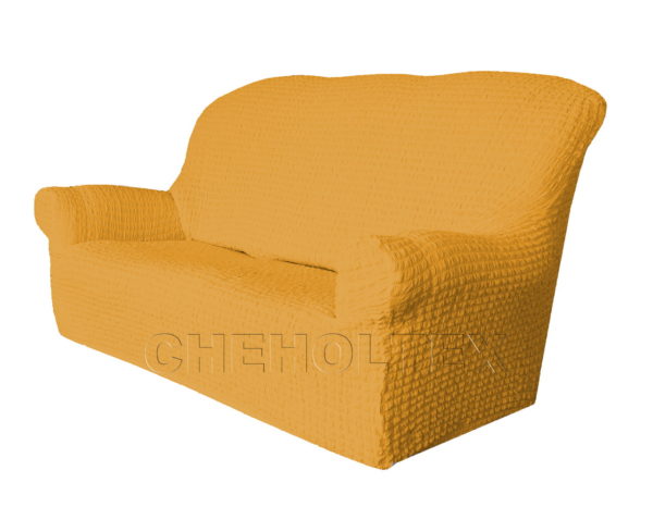 Чехол Модерн на 3-х местный диван, цвет Горчичный