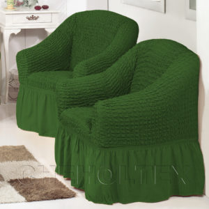 Чехол на кресло, цвет зеленый